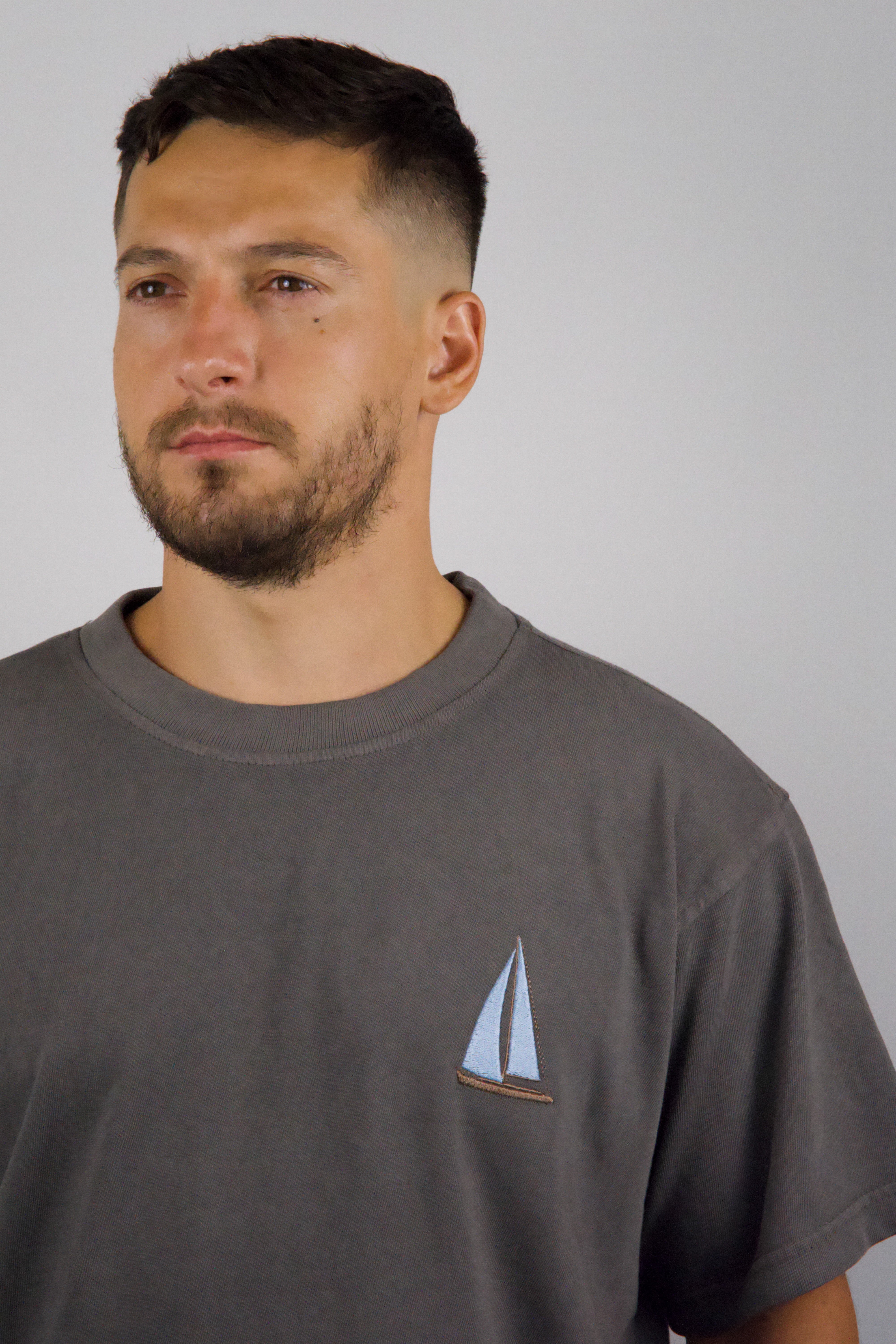 Sails and Silk - Charcoal Grey Heavyweight Tee