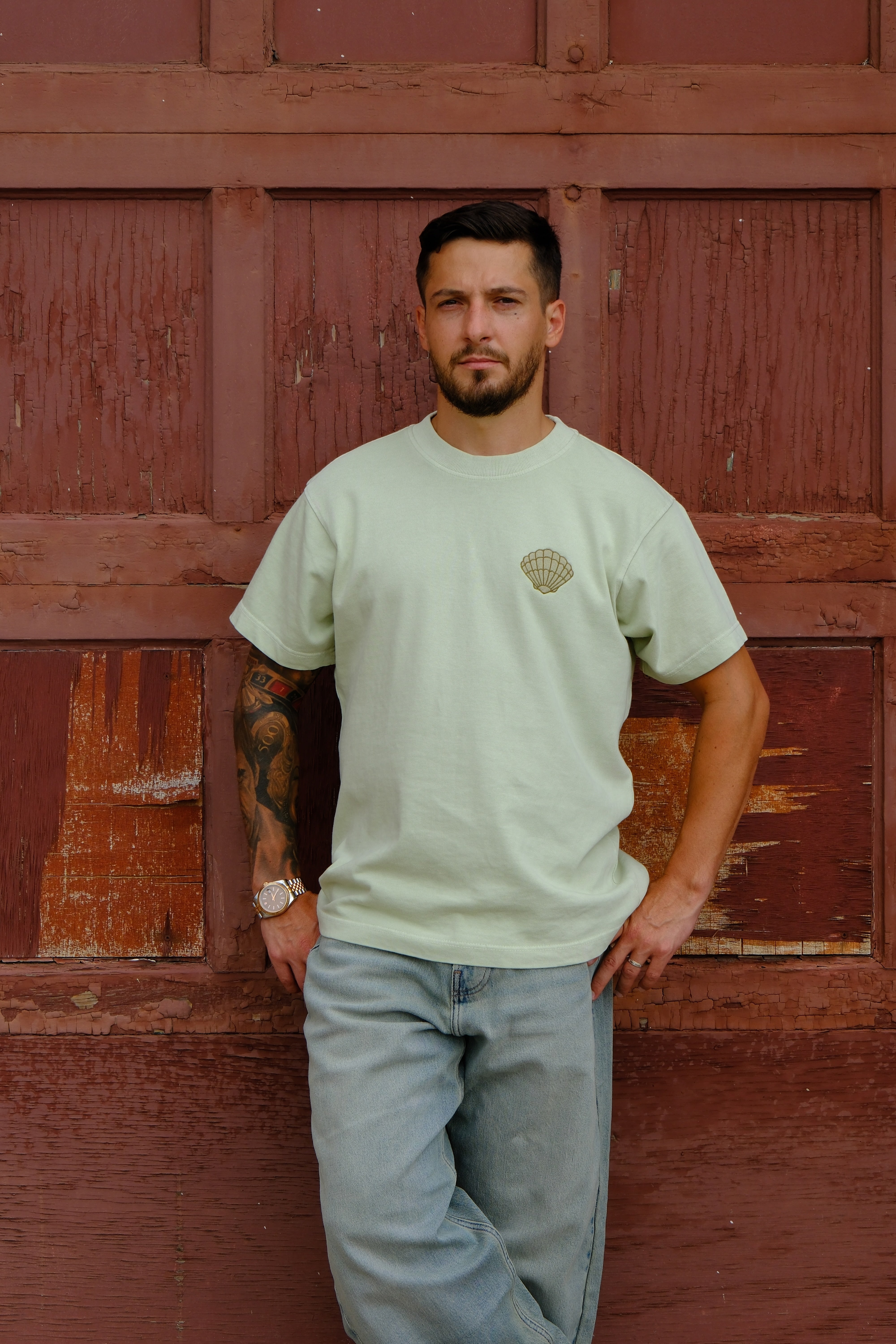 Venus in Bloom - Soft Sage Heavyweight Tee