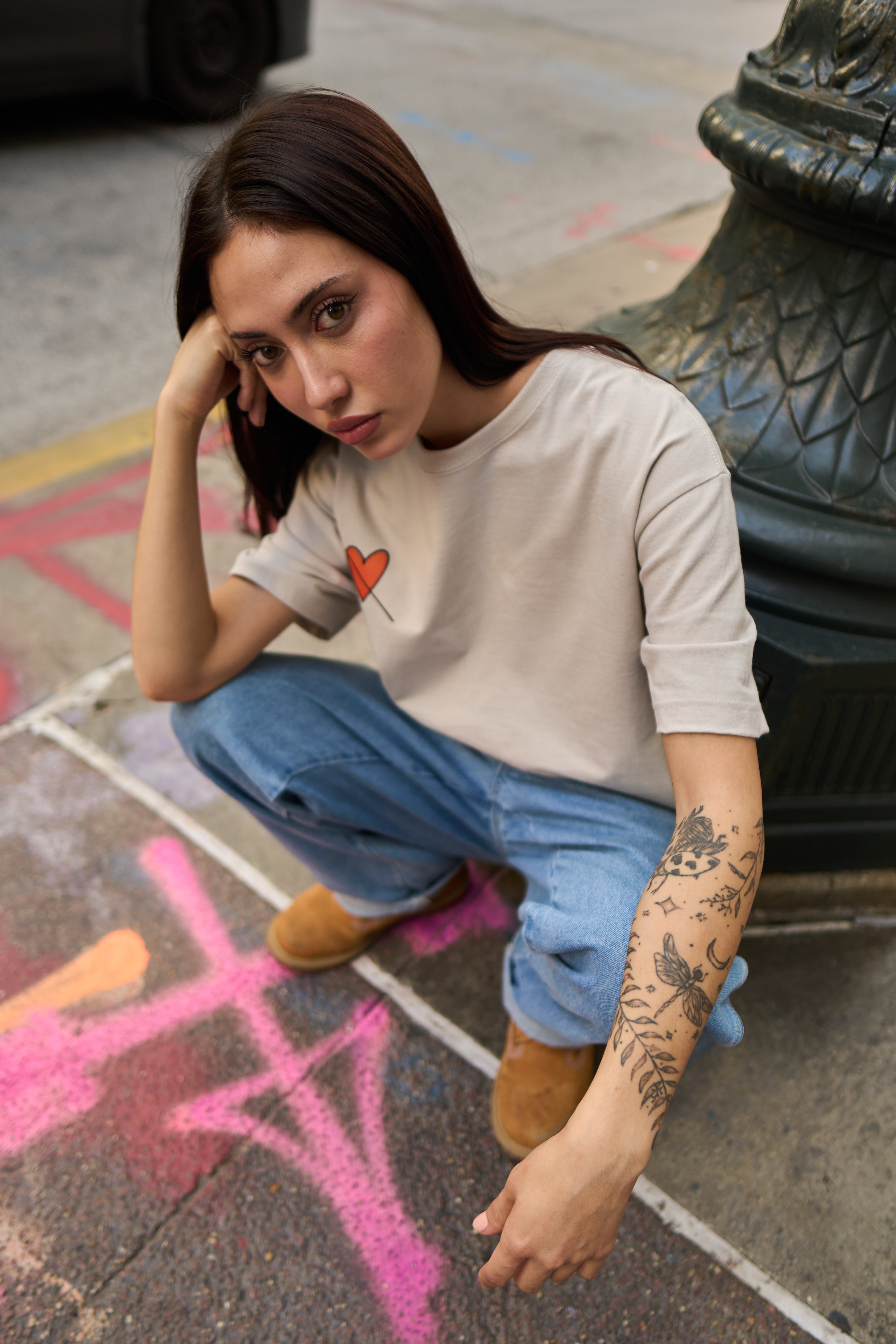 Orange Heart Love Wins Tee