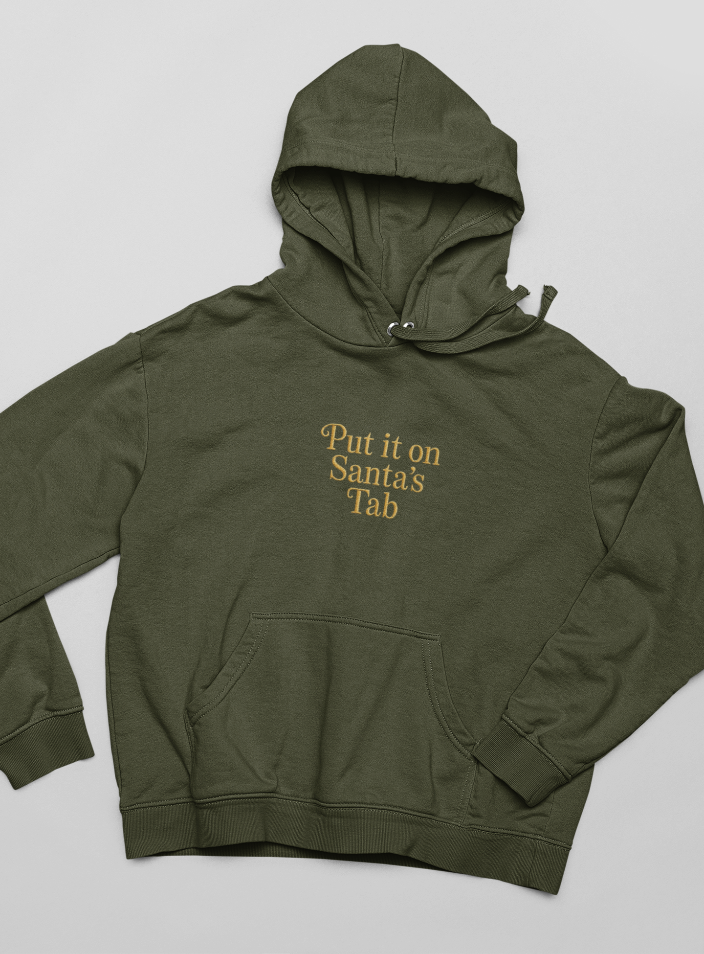 Put It On Santa’s Tab Hoodie — Holiday Capsule by EmbroHaus