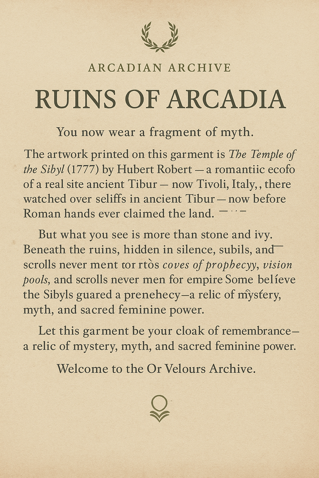 Ruins of Arcadia - Sage Green Heavyweight Tee