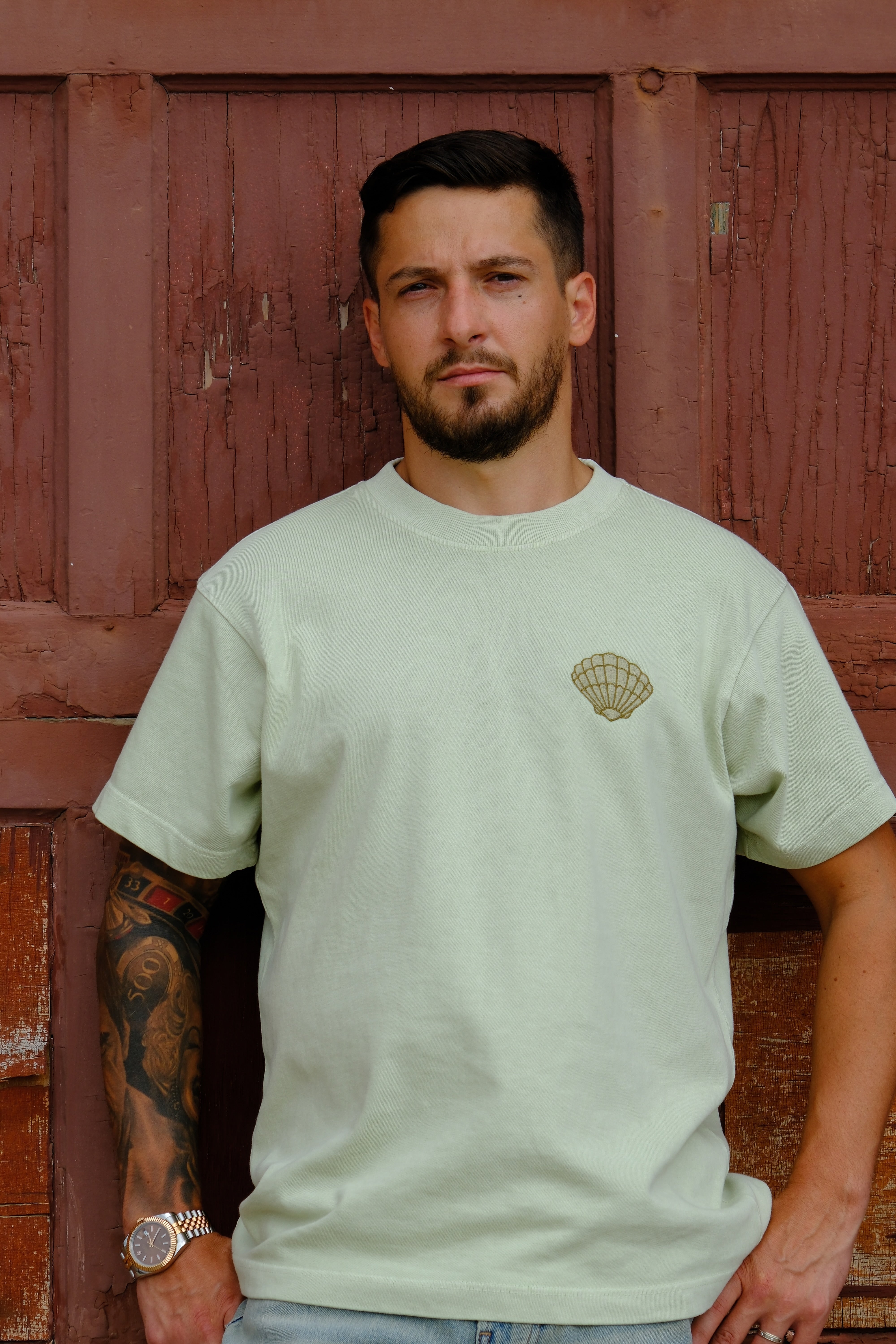 Venus in Bloom - Soft Sage Heavyweight Tee