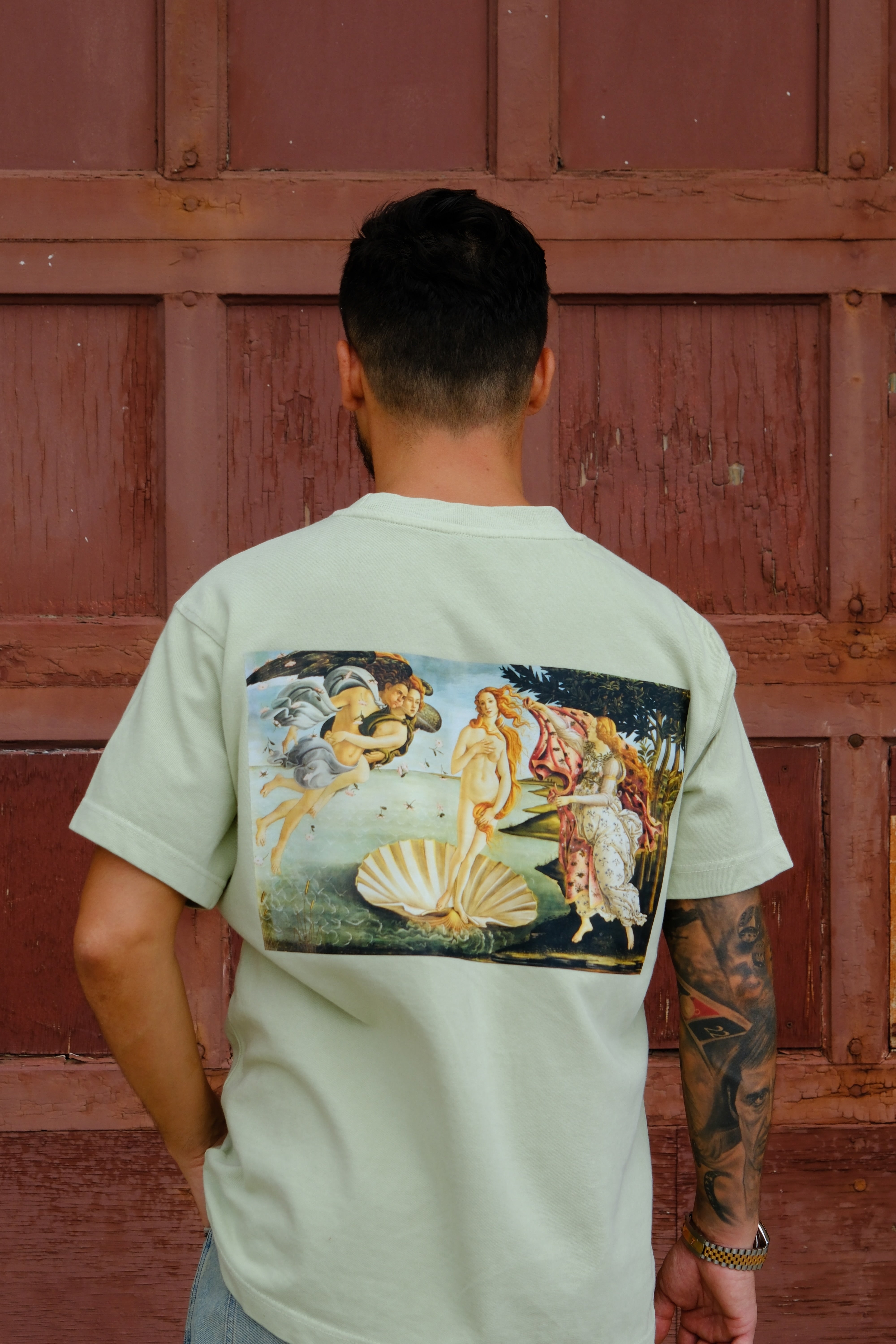 Venus in Bloom - Soft Sage Heavyweight Tee