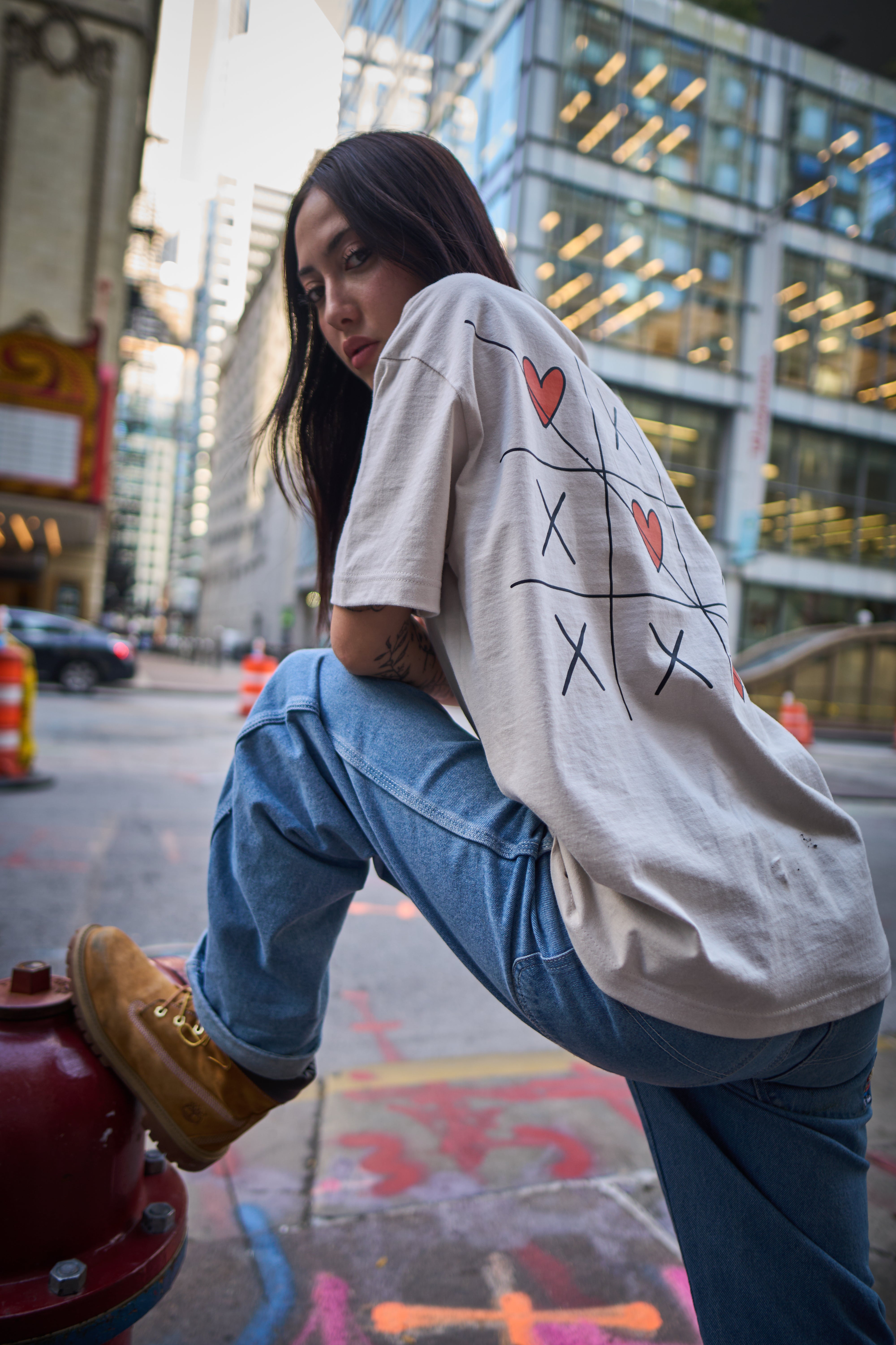 Orange Heart Love Wins Tee