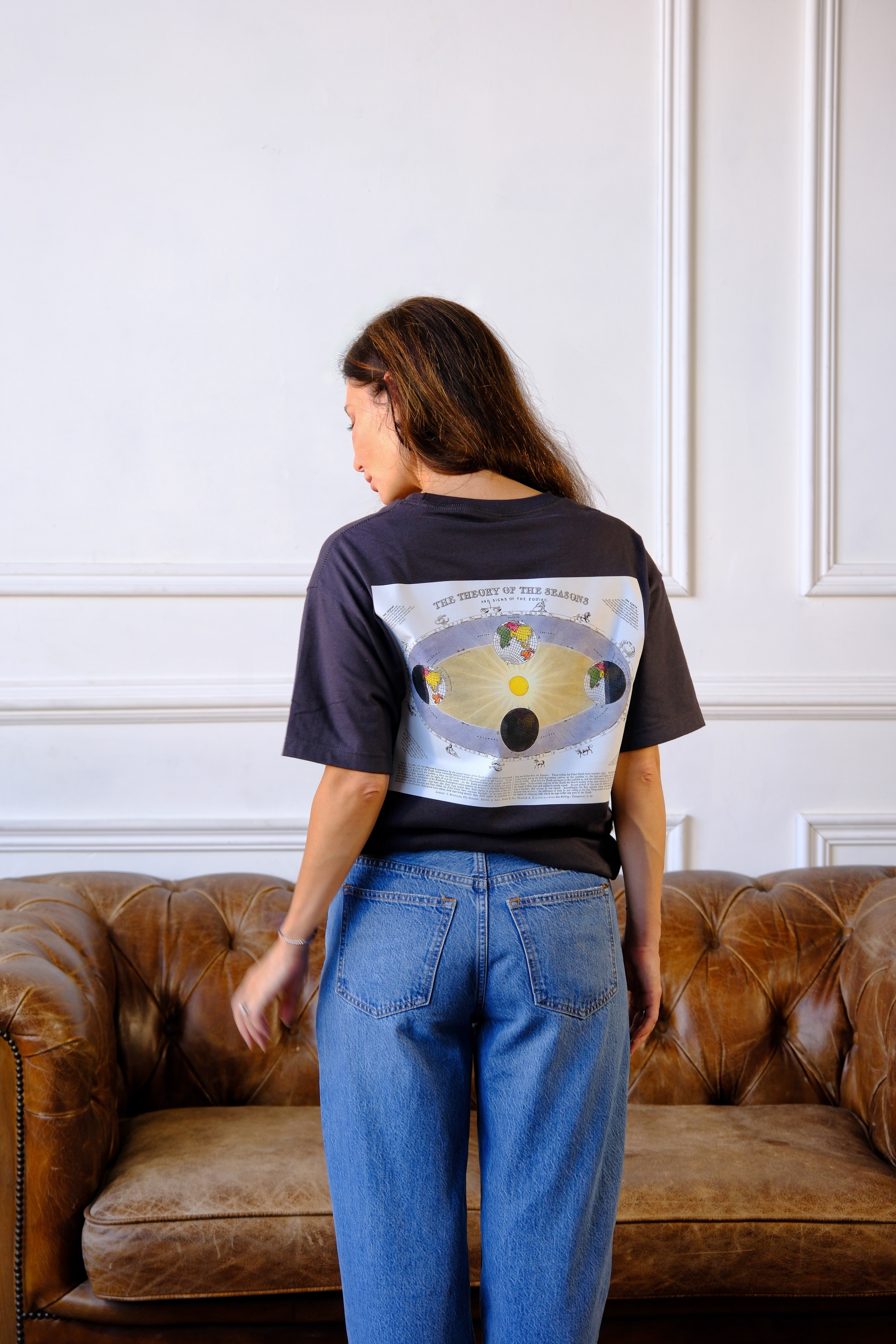 Celestial Cycle – Charcoal Grey Tee